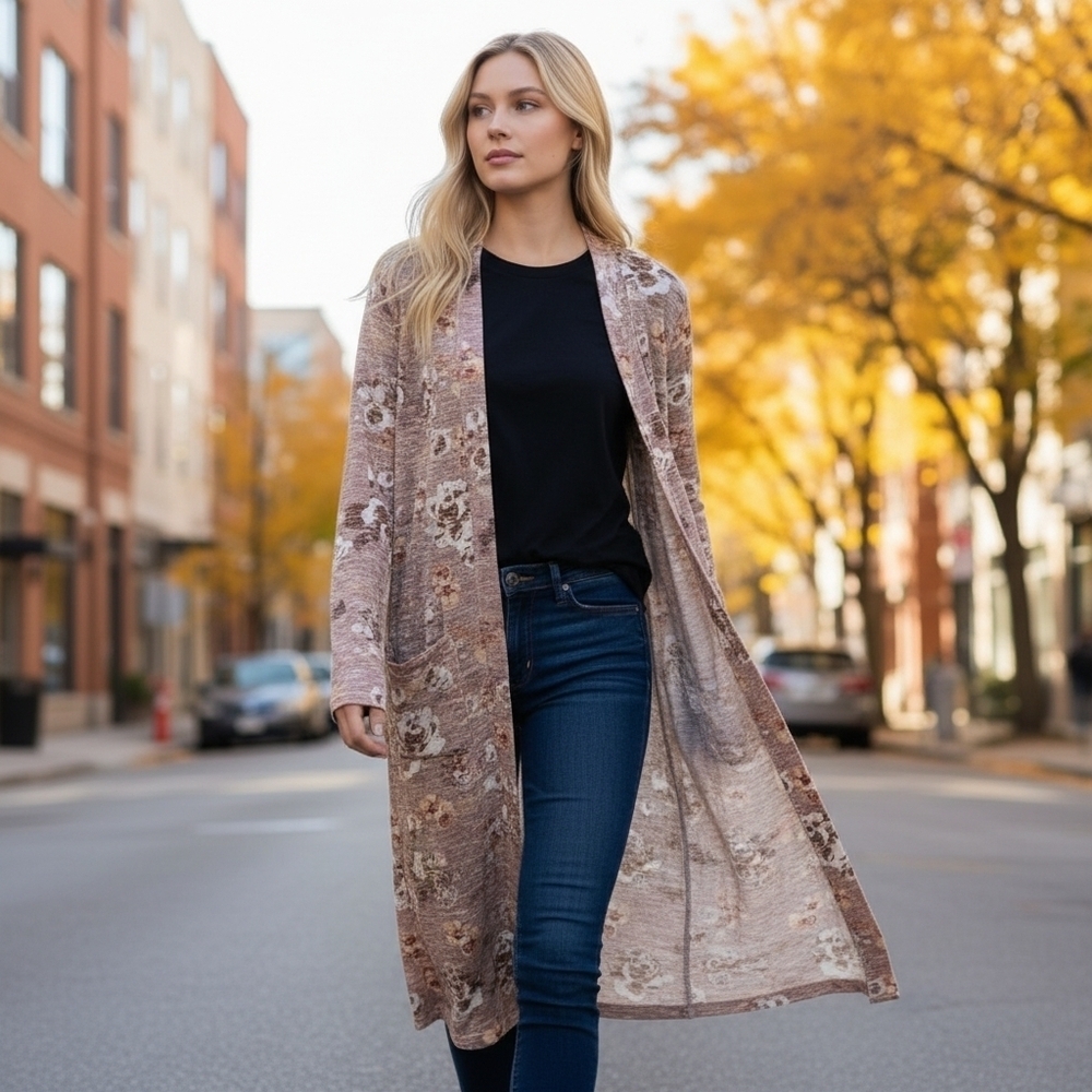 Buckle Daytrip Floral Duster Cardigan
